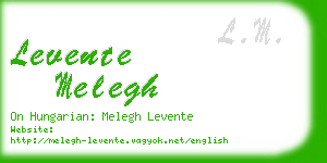 levente melegh business card